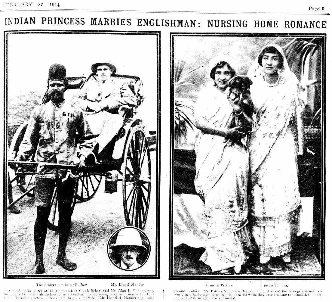 ‘Indian Princess Marries Englishman: Nursing Home Romance’. Daily Mirror, 27 February 1914.