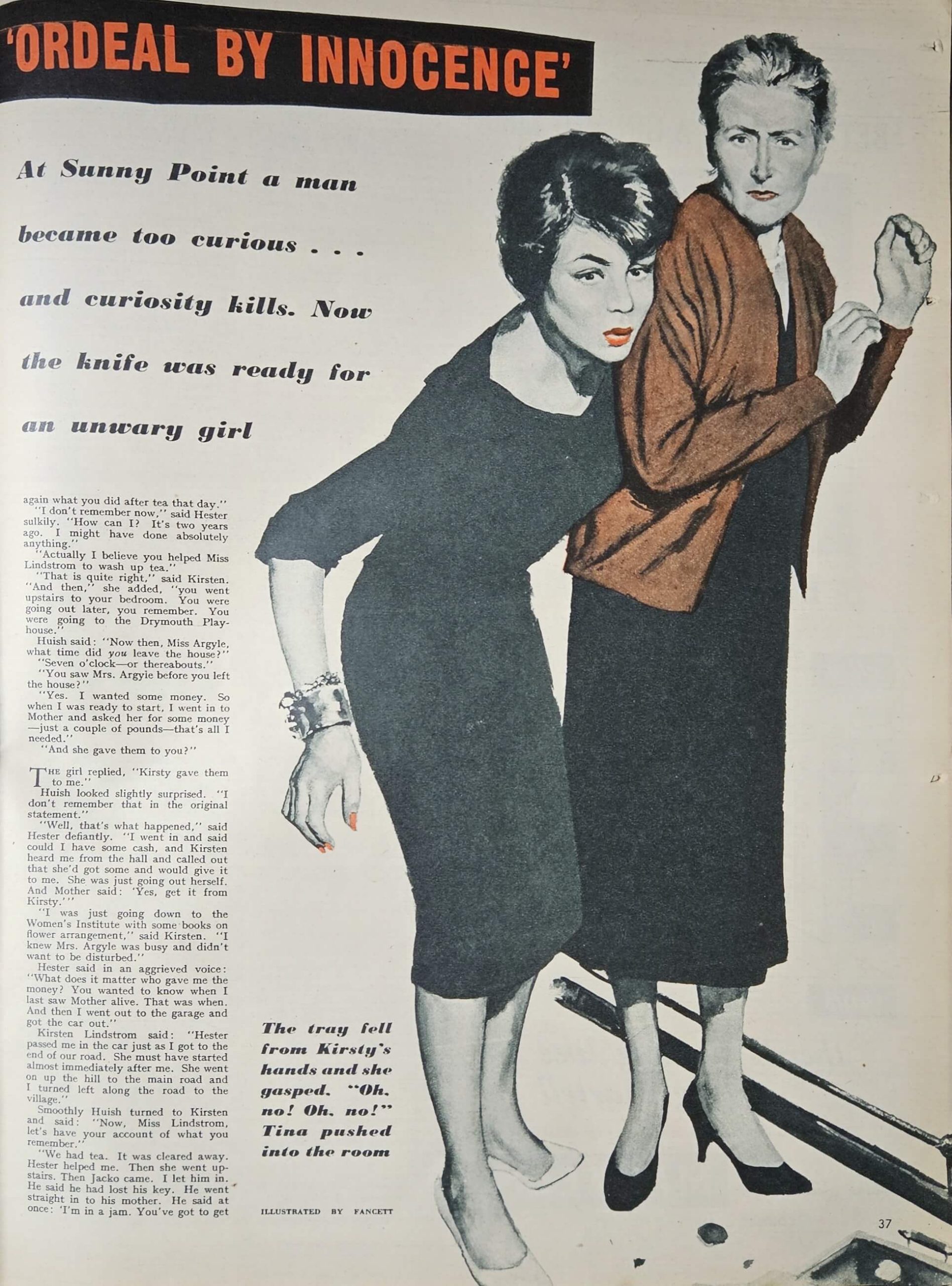 Tina Argyle and Kirsty Lindstrom illustrated by Gerry Fancett for John Bull, 27 September 1958. Digitised by The Mixed Museum.