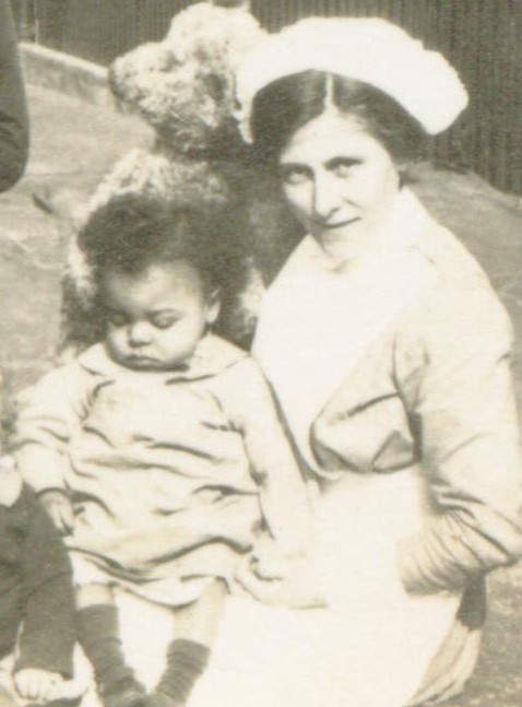 Ethel and unknown child, c.1919.