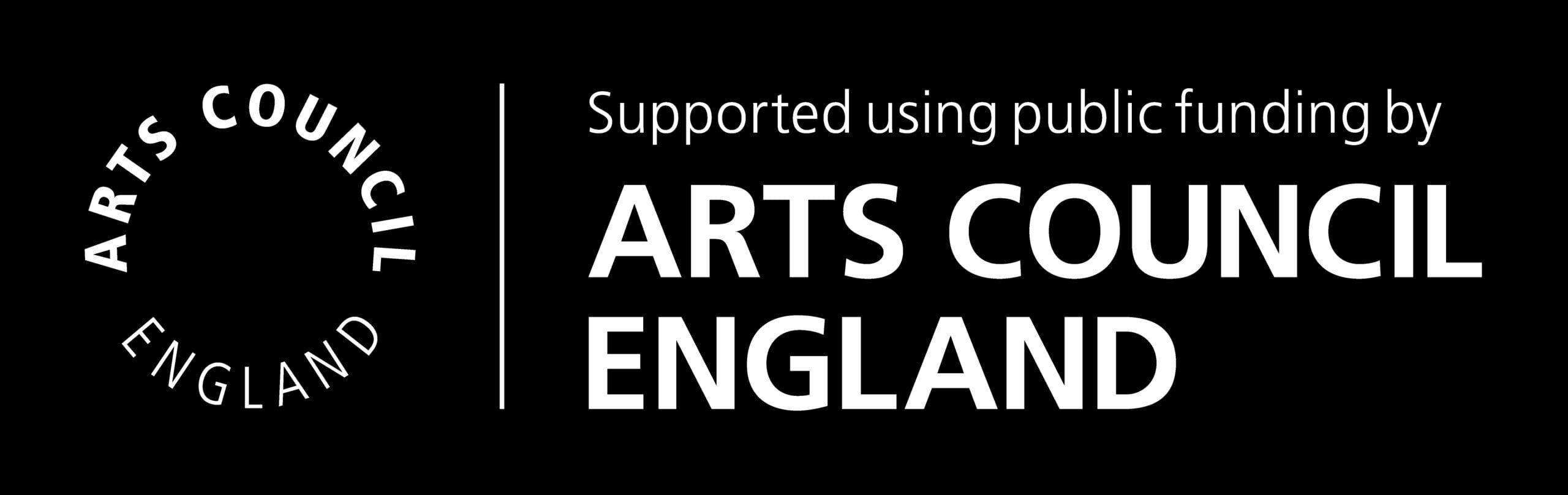 Supported using Arts Council England logo