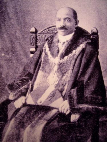 John Archer in his mayoral robes, c.1913.