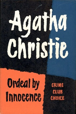 Ordeal by Innocence First Edition Cover 1958 via Wikipedia.