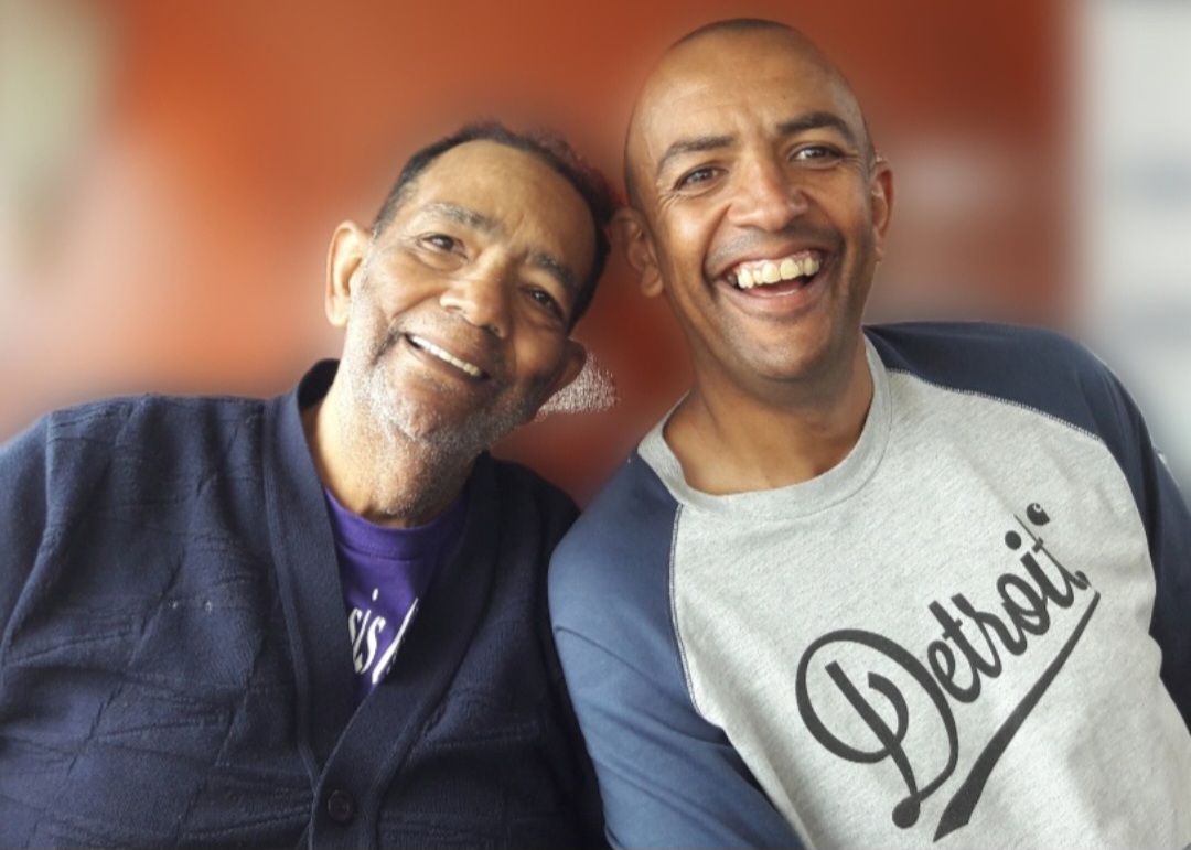 David Yeates and his father Steve Belcher on holiday in Loch Lomond, August 2017