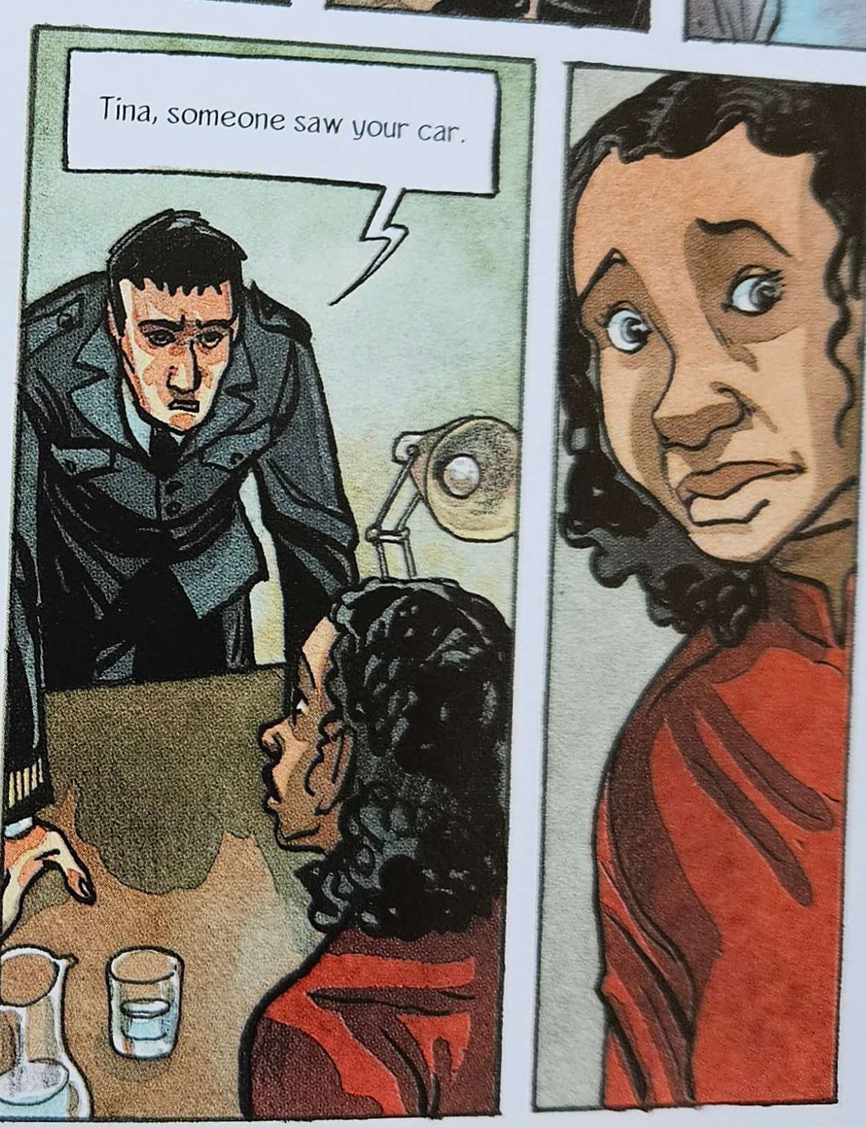 Tina and detective Chandre